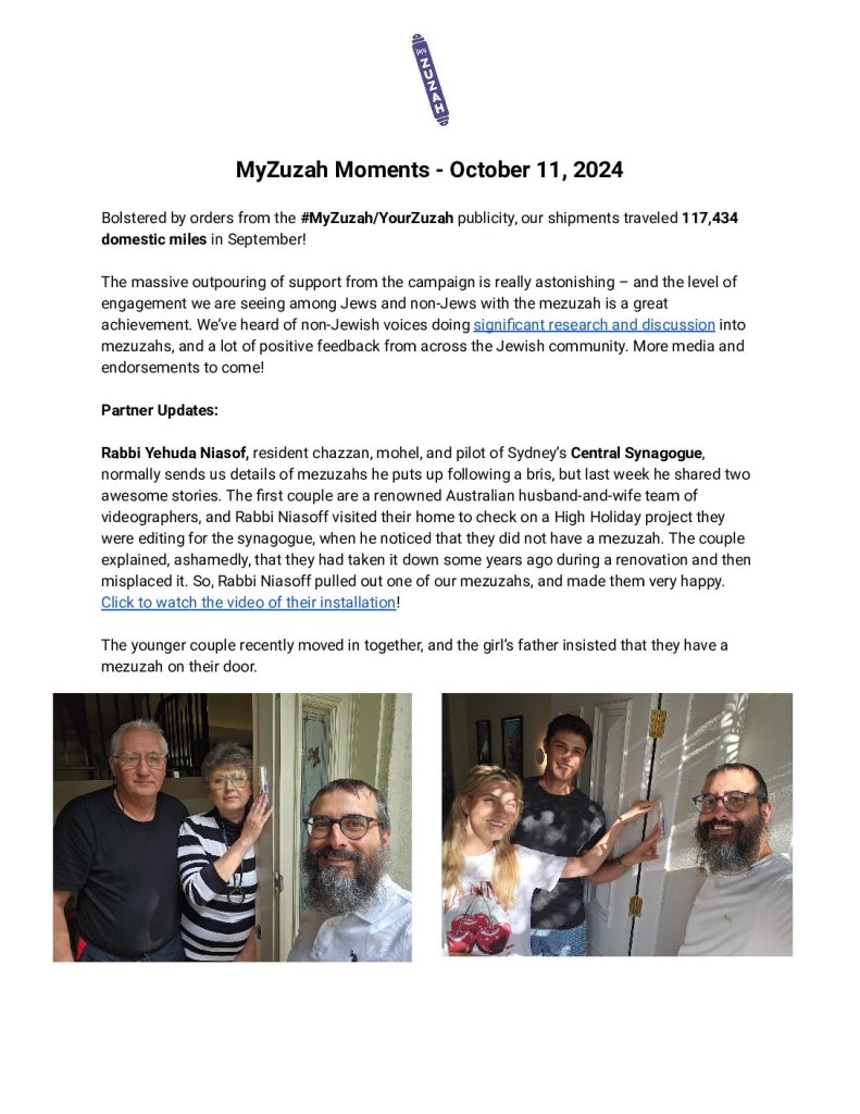 thumbnail of MyZuzah Moments – October 11, 2024